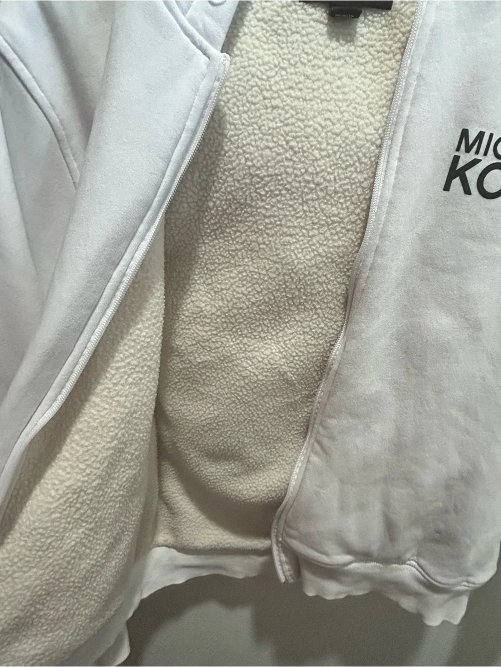 Michael Kors Kids White Full-Zip Hoodie with Logo